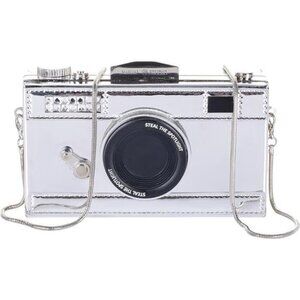 Camera Shaped Purse Shoulder Bag Snapshot PU Leather Crossbody Vintage